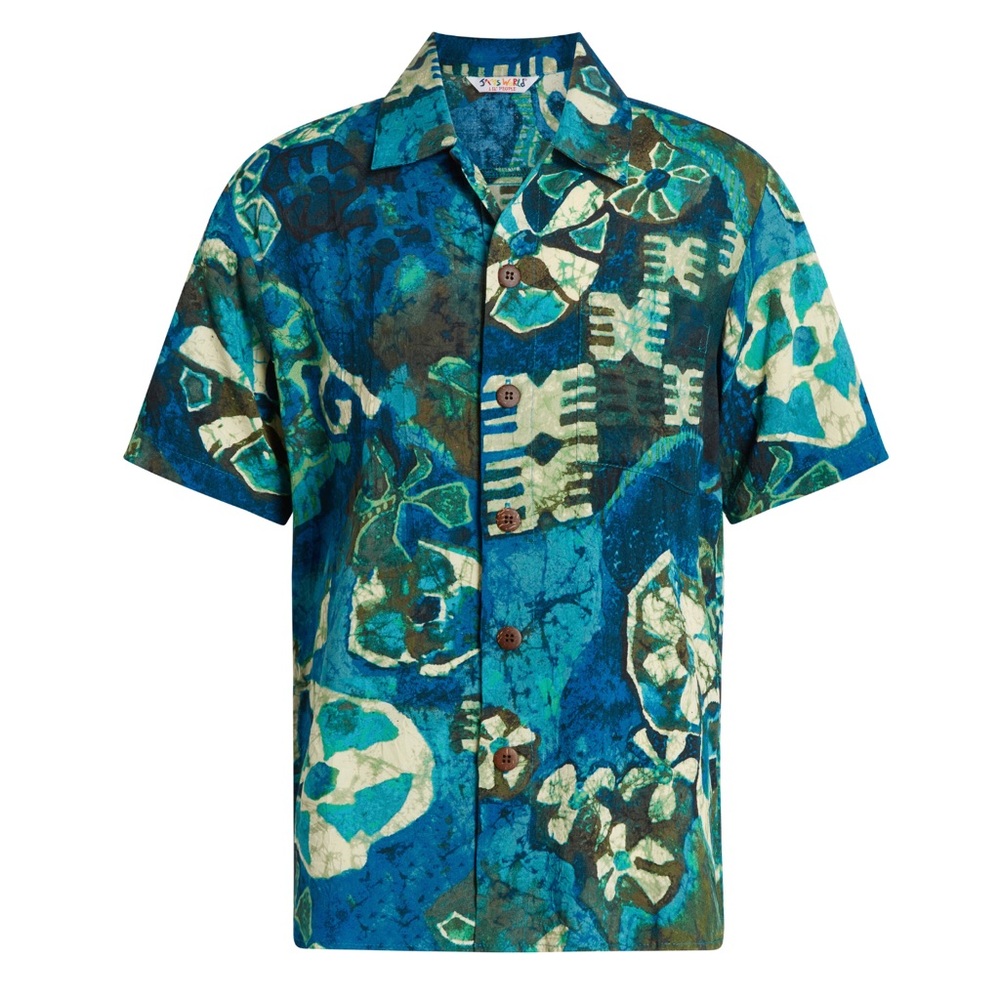 Jams World, Men's Retro Shirt - Tiare Bright Blue, Size XL